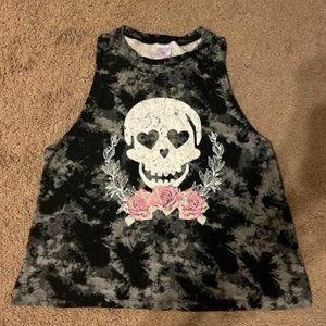 Skull and Roses sleeveless tee